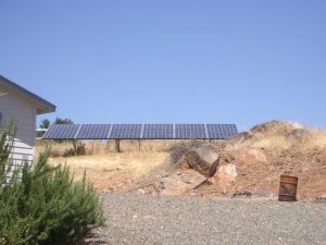 solar panels installed in the ground