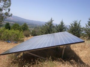 solar panels installed in the ground