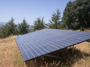 solar panels installed in the ground