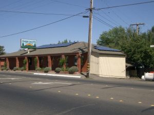 solar panels on the roof of a business