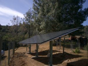 solar panels installed in the ground