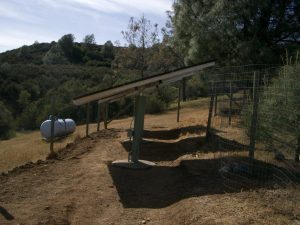 solar panels installed in the ground