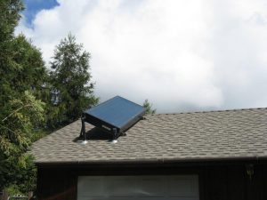 a large black box on a roof