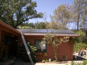 solar panels on a roof