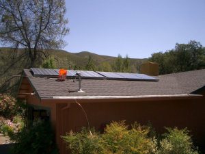 solar panels on a roof