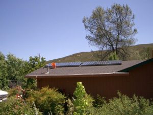 solar panels on a roof