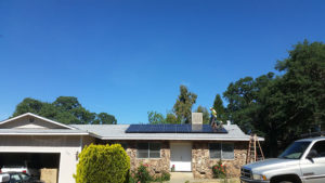 solar panels on a roof