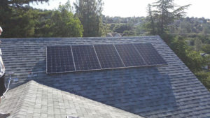 solar panels on a roof