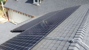 solar panels on a roof