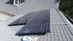 solar panels on a roof