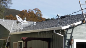 the roof of a house before installing solar panels